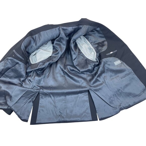 Michael Kors Mens Black Two-Button Suit Jacket With Notch Lapel Size 48R - Picture 4 of 11